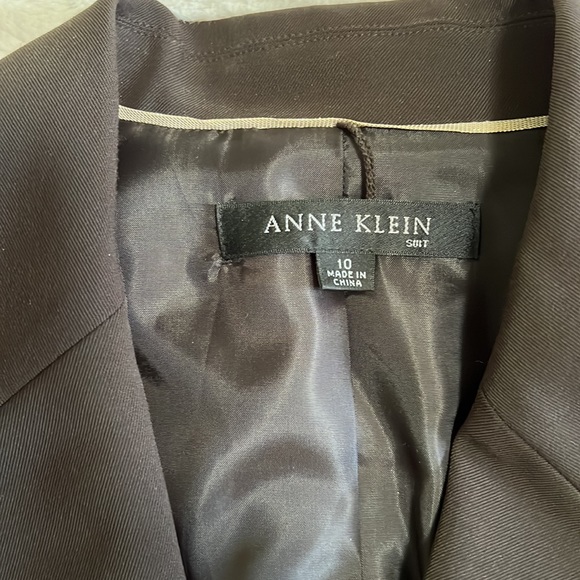 Ann Klein blazer with scarf, size 10, brown - Picture 3 of 6
